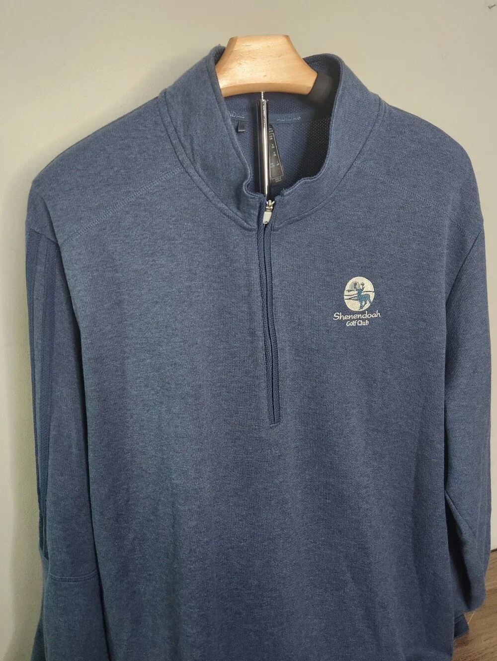 Adidas 3-Stripes Quarter-Zip Pullover Sweater